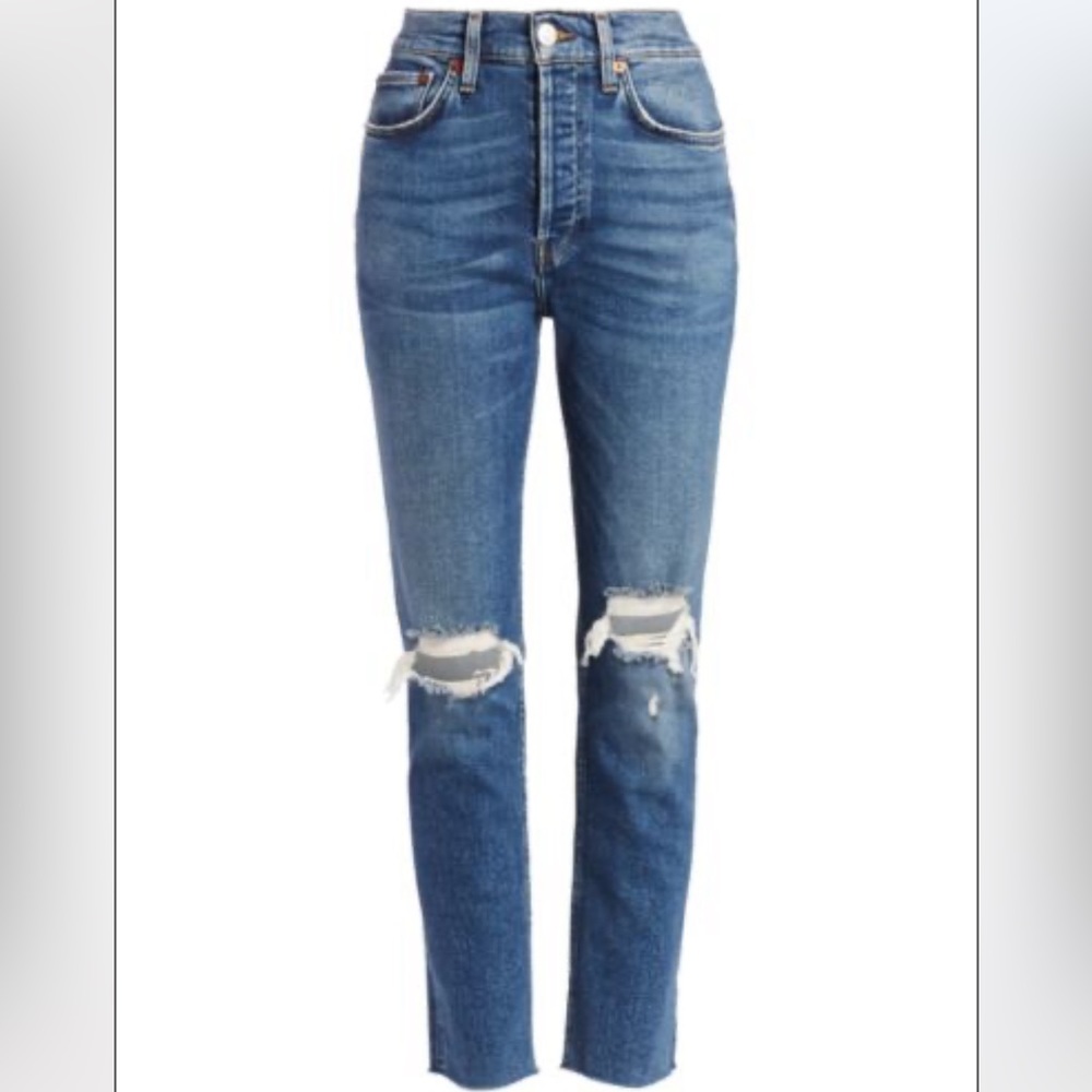 Re/Done 90s Stretch High-Rise Ankle Jeans